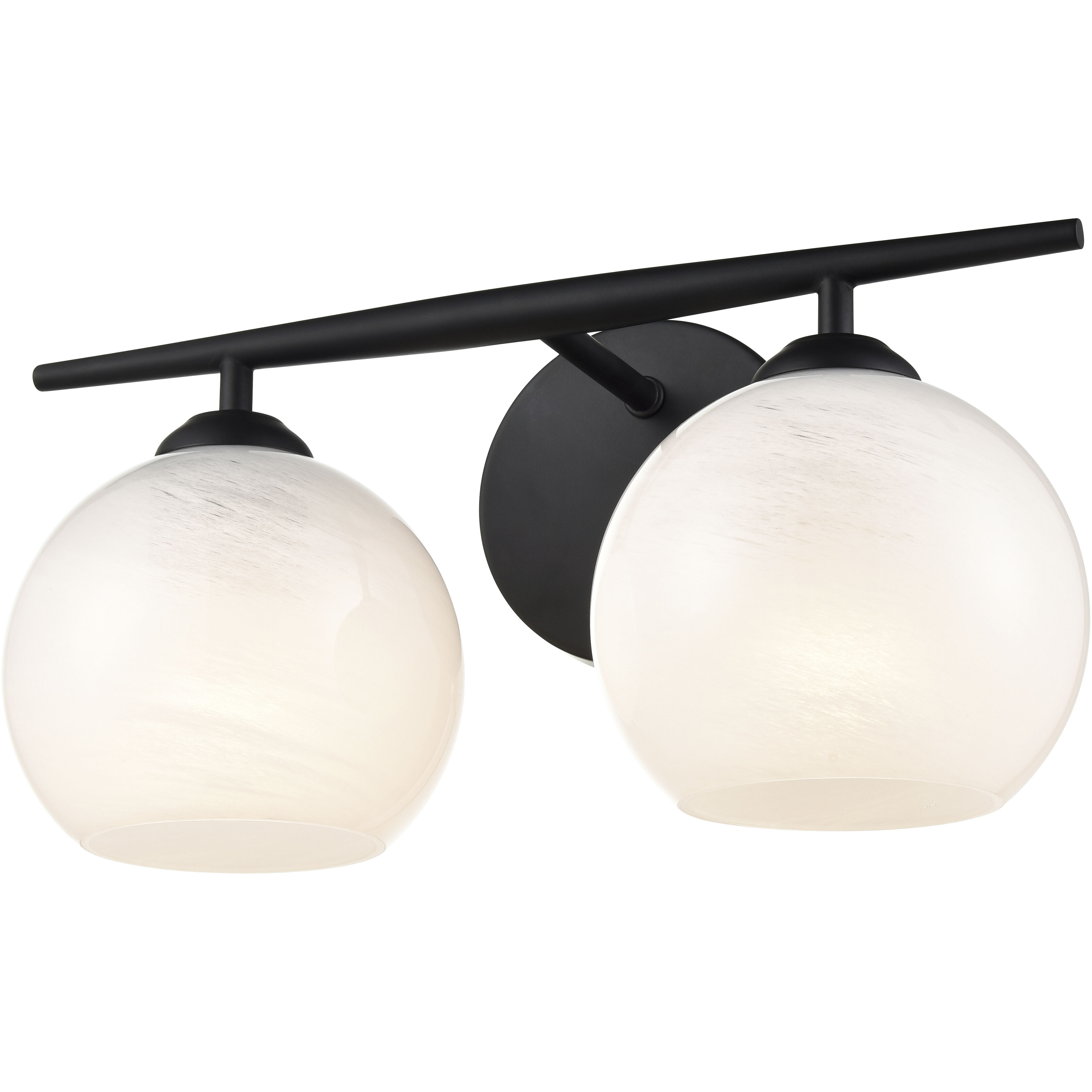 Kimorra 2 Light 15.25 inch Matte Black Bathroom Vanity Light Wall Light